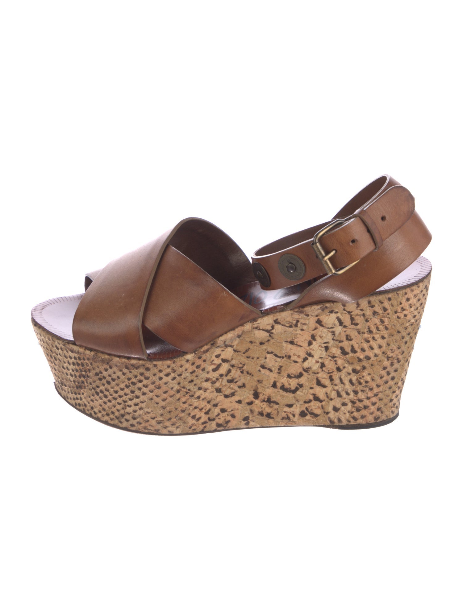 Lanvin Leather Animal Print Mules