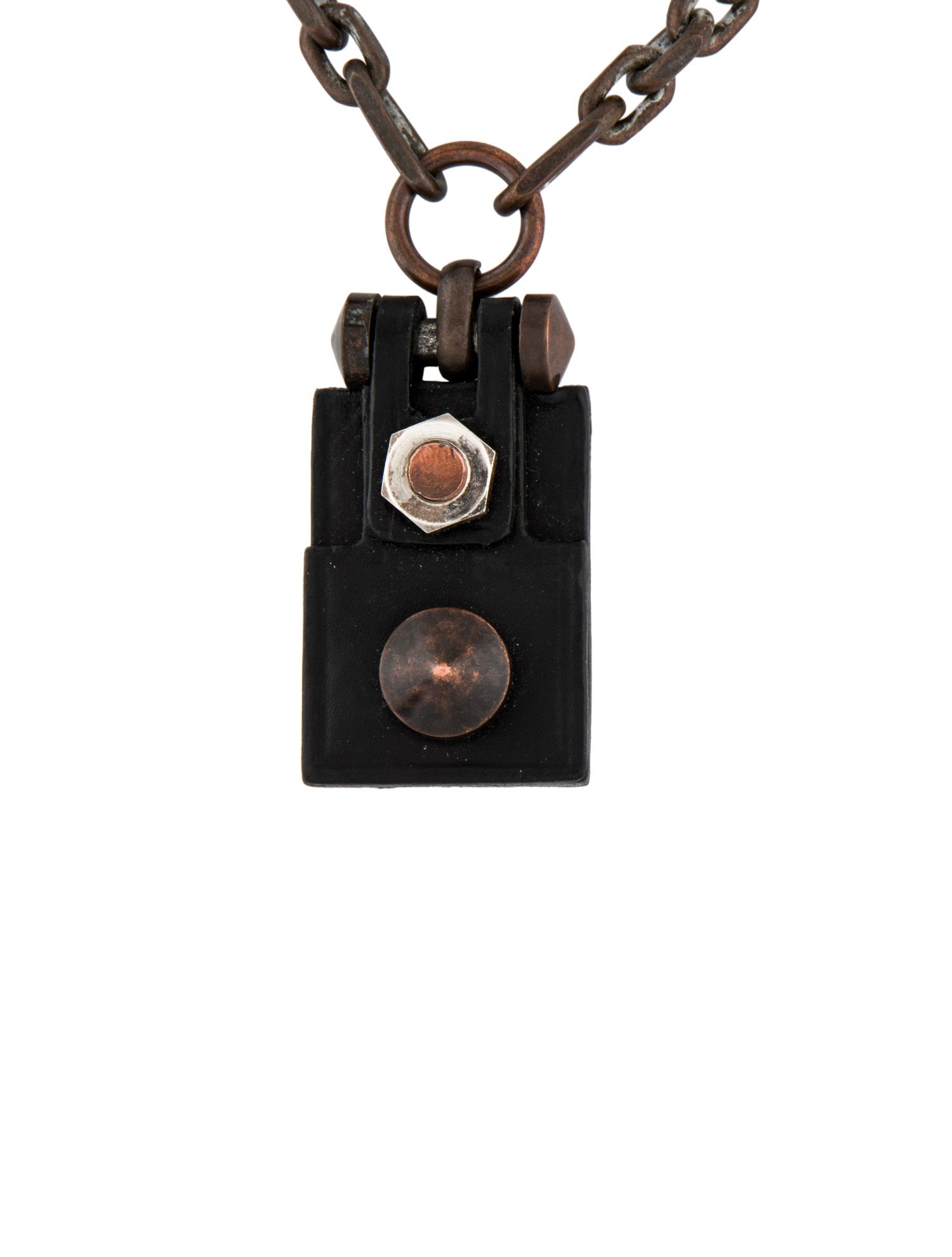 Lanvin Leather Chain Necklace