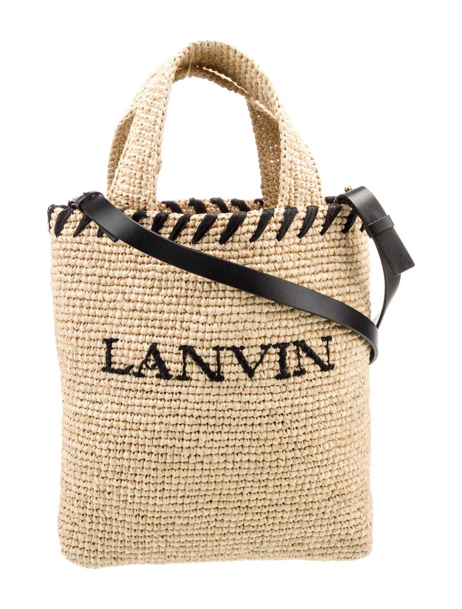 Lanvin Raffia Top Handle Bag