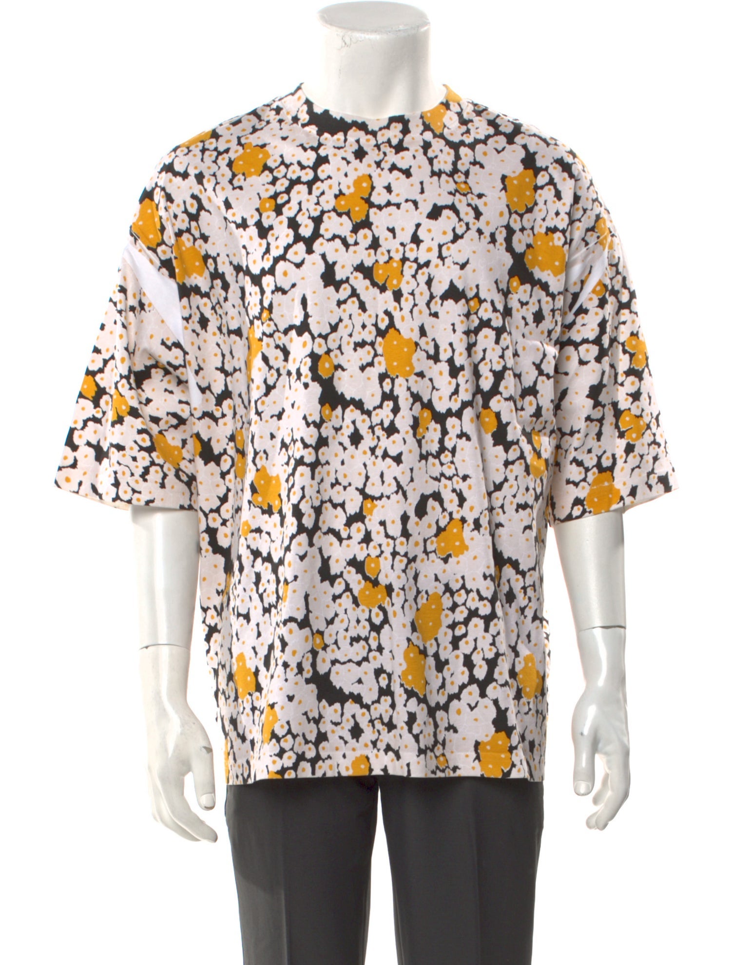 Lanvin Floral Print Crew Neck Henley w/ Tags