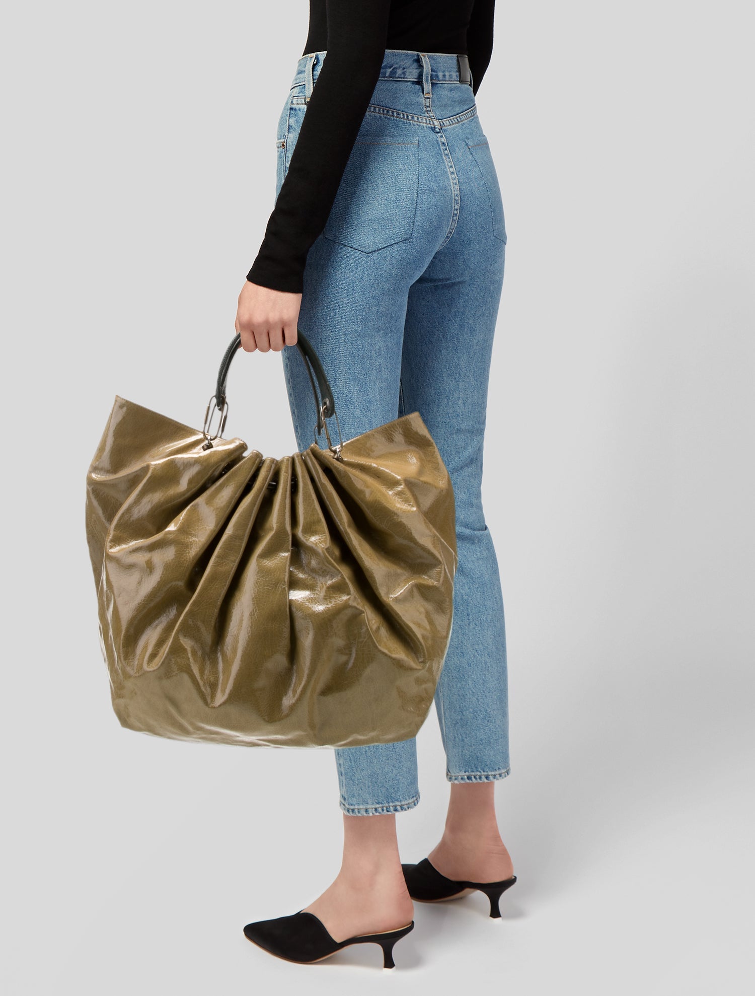 Lanvin Patent Leather Top Handle Bag