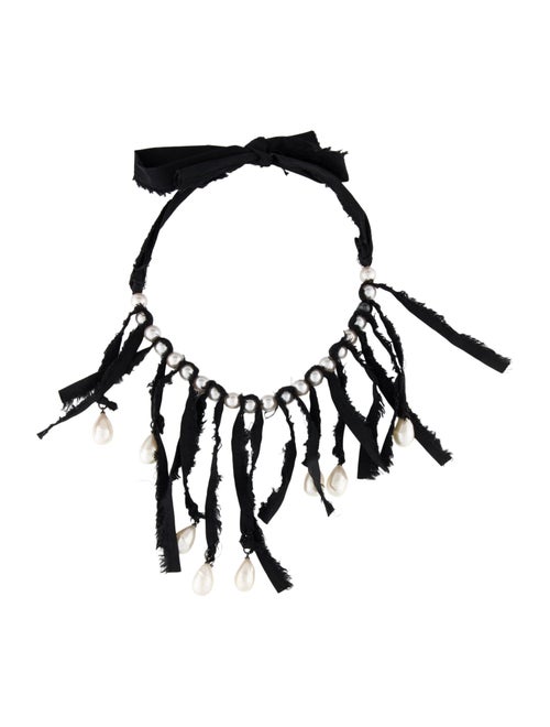 Lanvin Faux Pearl Choker Necklace