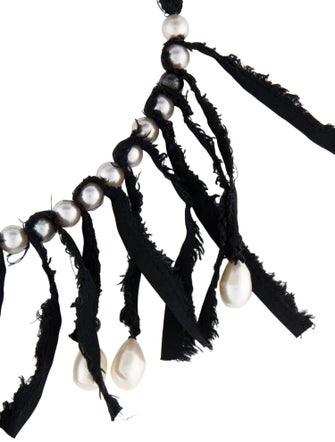 Lanvin Faux Pearl Choker Necklace