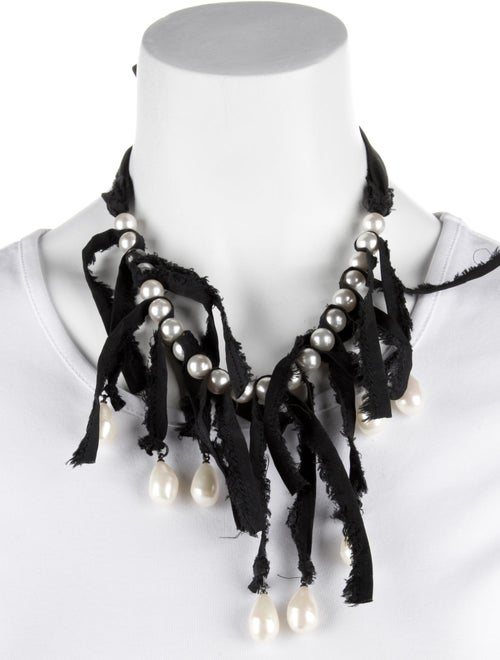 Lanvin Faux Pearl Choker Necklace
