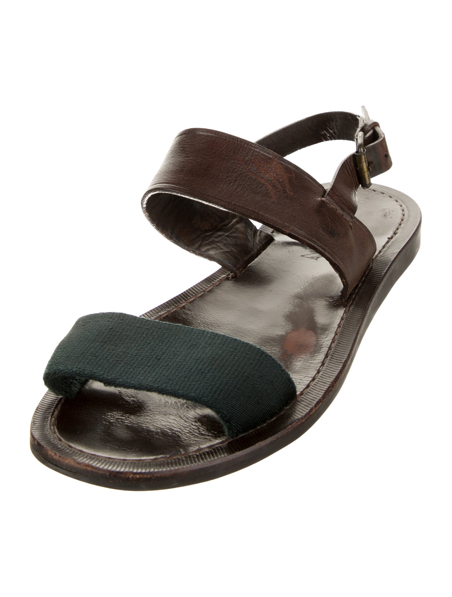 Lanvin Leather Colorblock Pattern Sandals