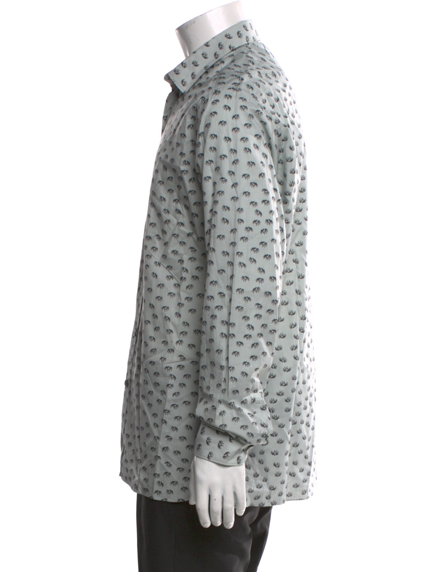 Lanvin Printed Long Sleeve Dress Shirt