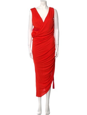 Lanvin Dresses Cowl Neck Midi Length Dress Us10, Fr42 | L