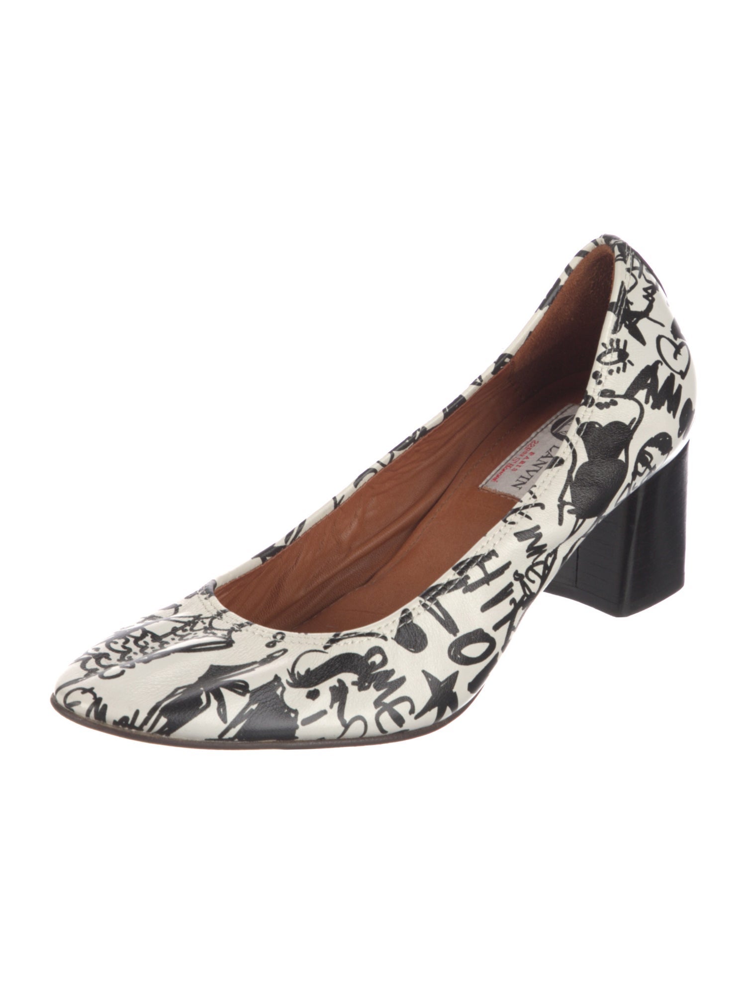 Lanvin Leather Printed Pumps