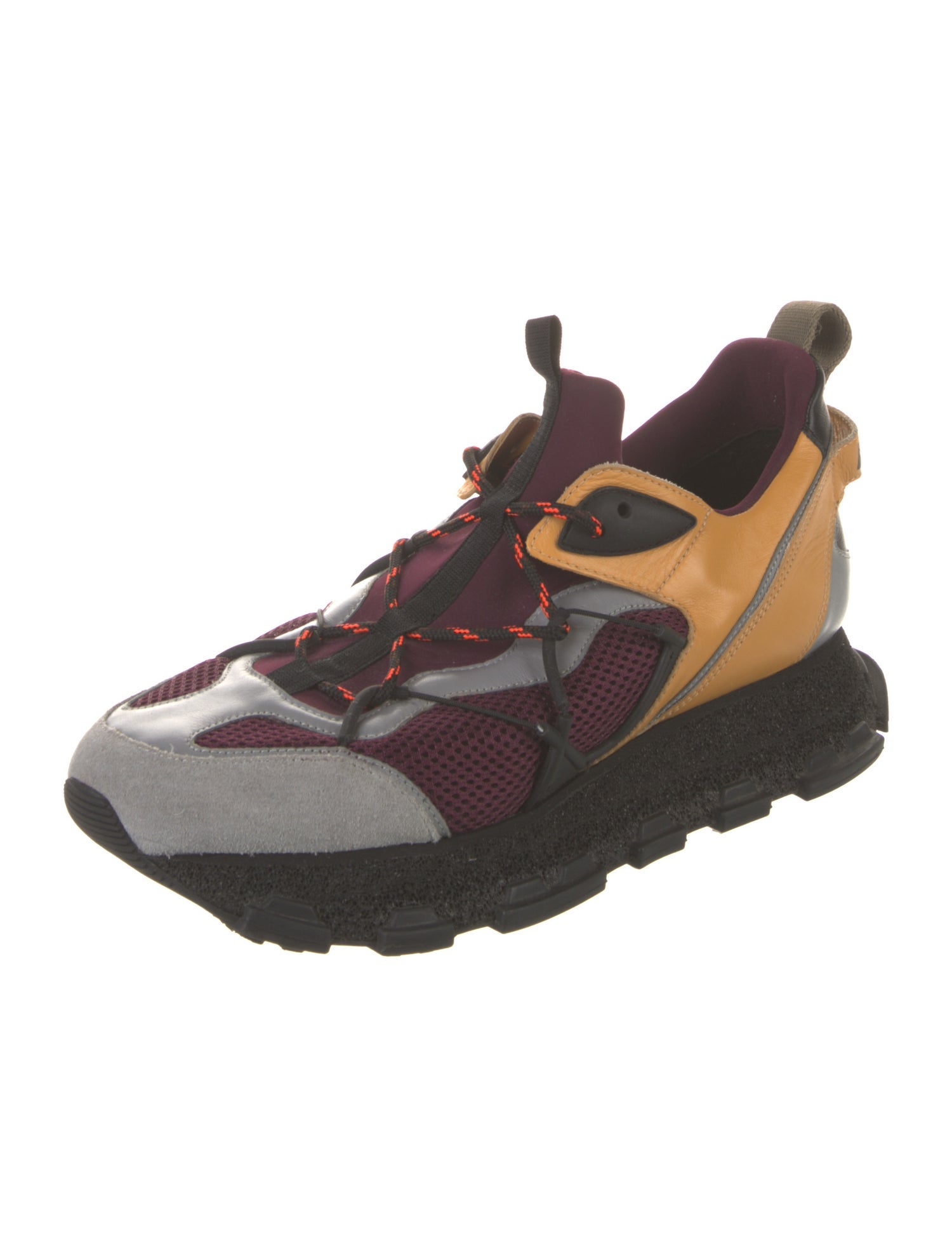 Lanvin Leather Printed Athletic Sneakers