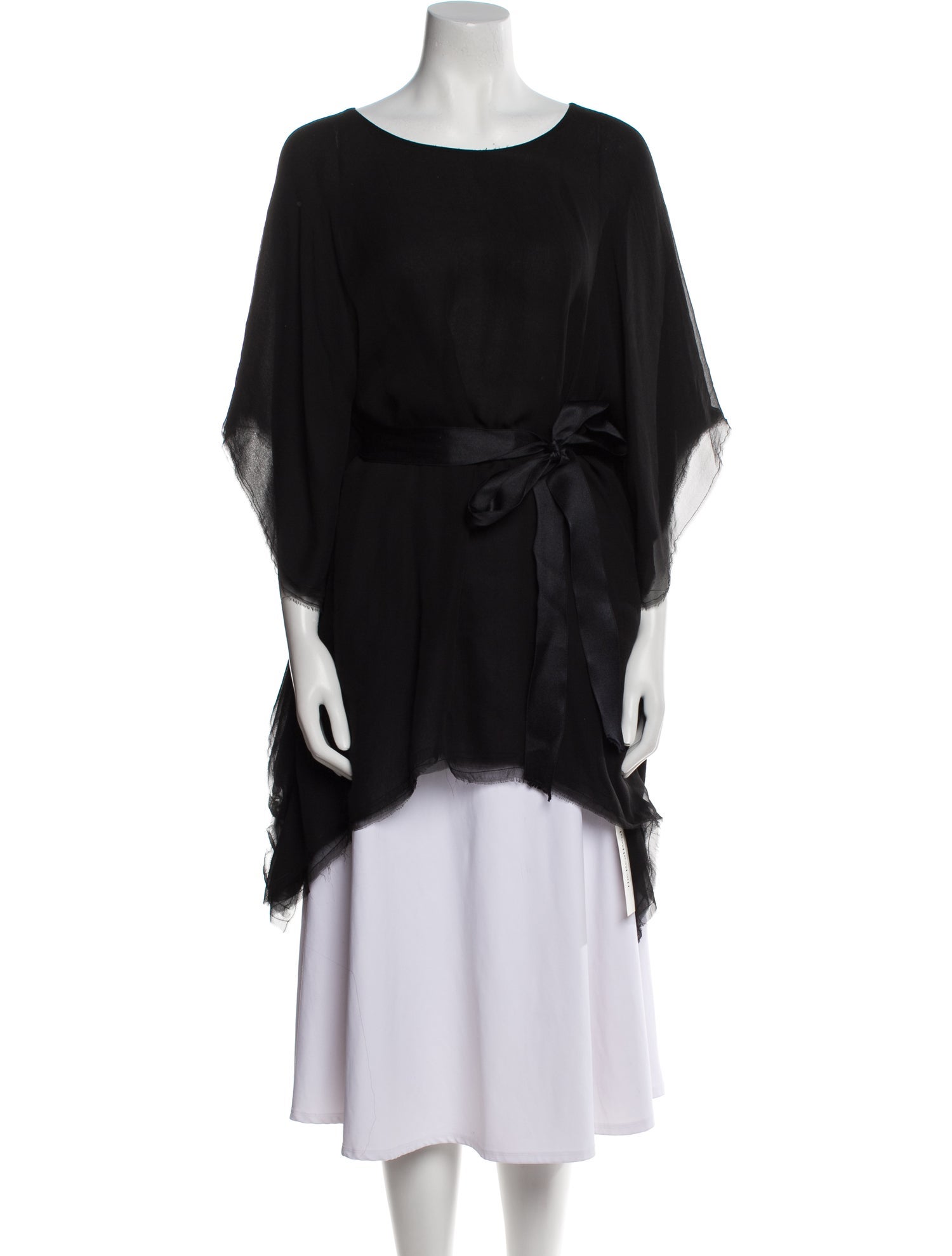 Lanvin Silk Bateau Neckline Tunic