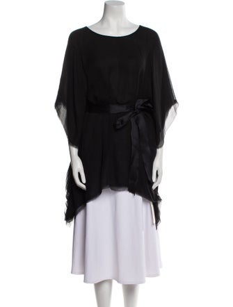 Lanvin Silk Bateau Neckline Tunic