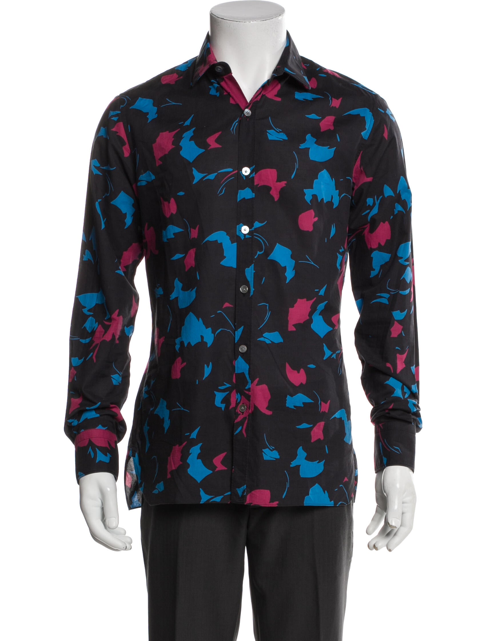 Lanvin Printed Long Sleeve Shirt