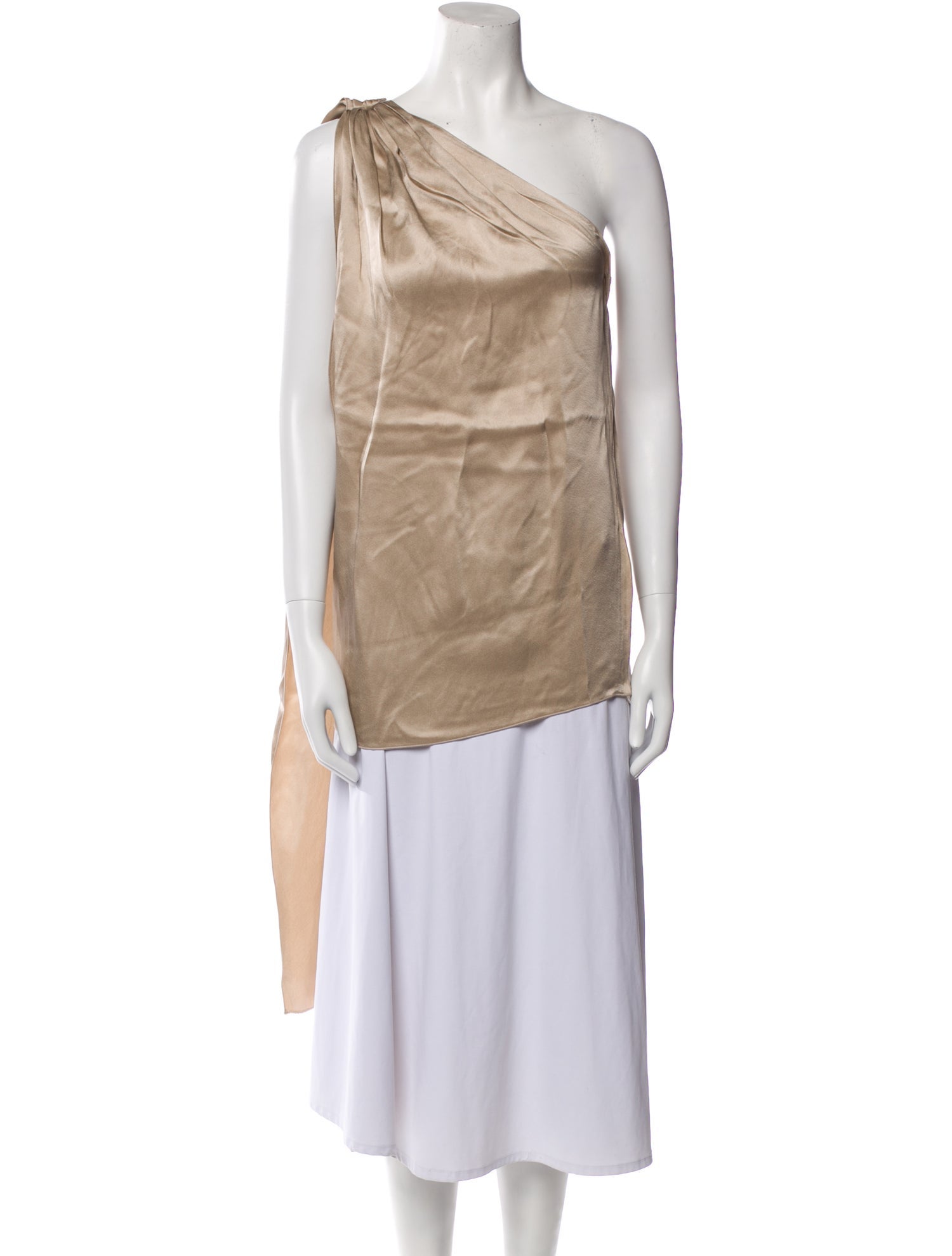 Lanvin Silk One-Shoulder Tunic