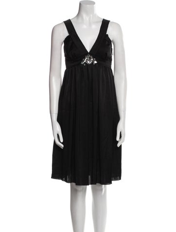 Lanvin Dresses V-Neck Knee-Length Dress Us6, Fr38 | M