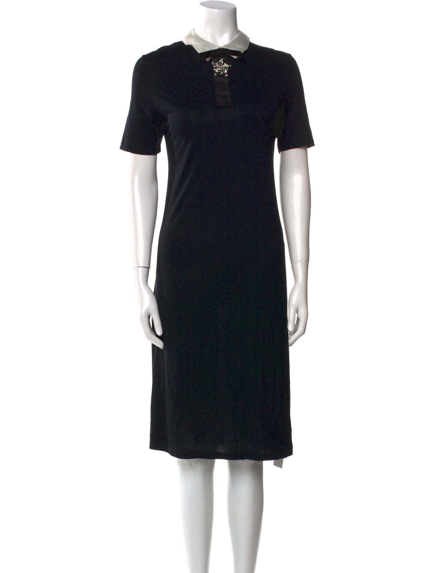 Lanvin Mock Neck Knee-Length Dress