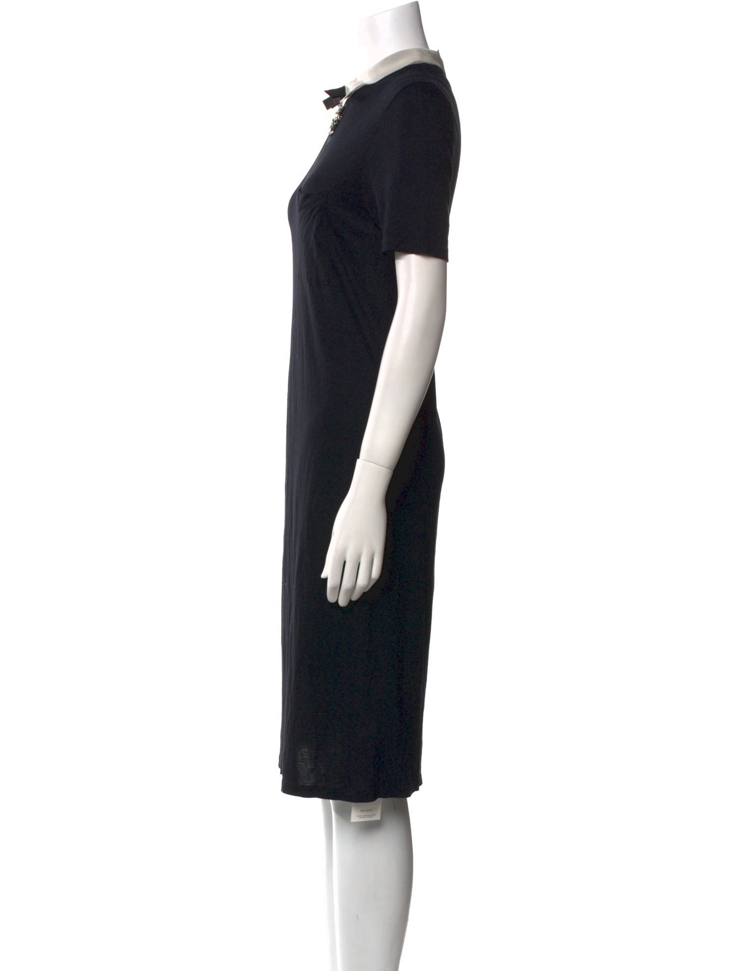 Lanvin Mock Neck Knee-Length Dress