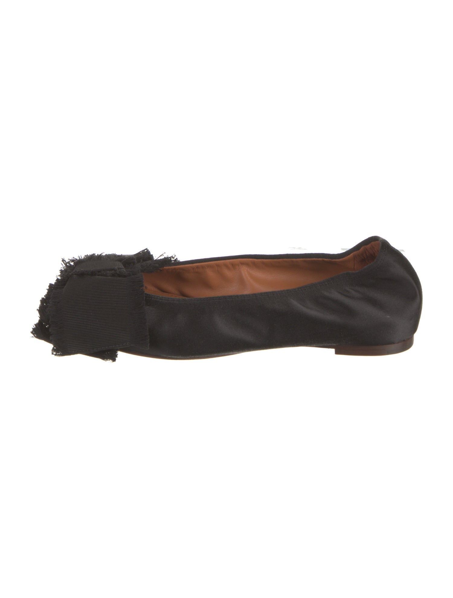 Lanvin Satin Bow Accents Ballet Flats