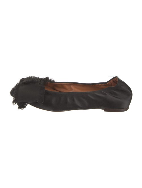 Lanvin Satin Bow Accents Ballet Flats