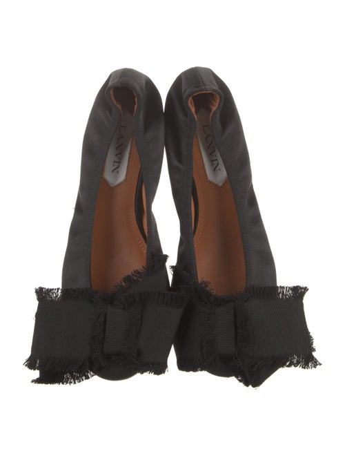 Lanvin Satin Bow Accents Ballet Flats