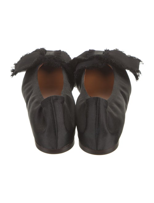Lanvin Satin Bow Accents Ballet Flats