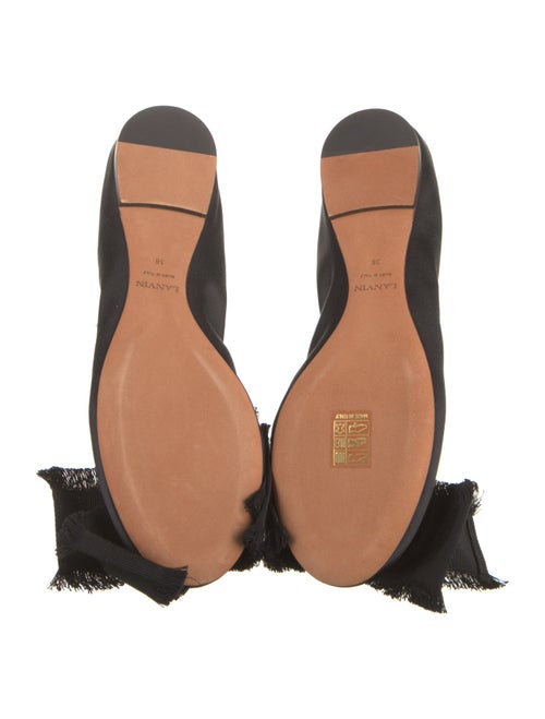 Lanvin Satin Bow Accents Ballet Flats
