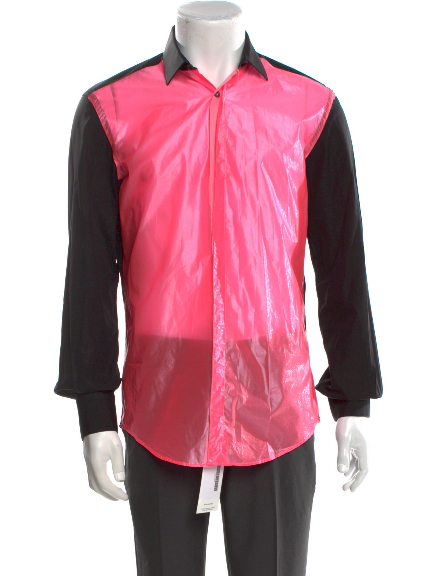 Lanvin Colorblock Pattern Long Sleeve Shirt