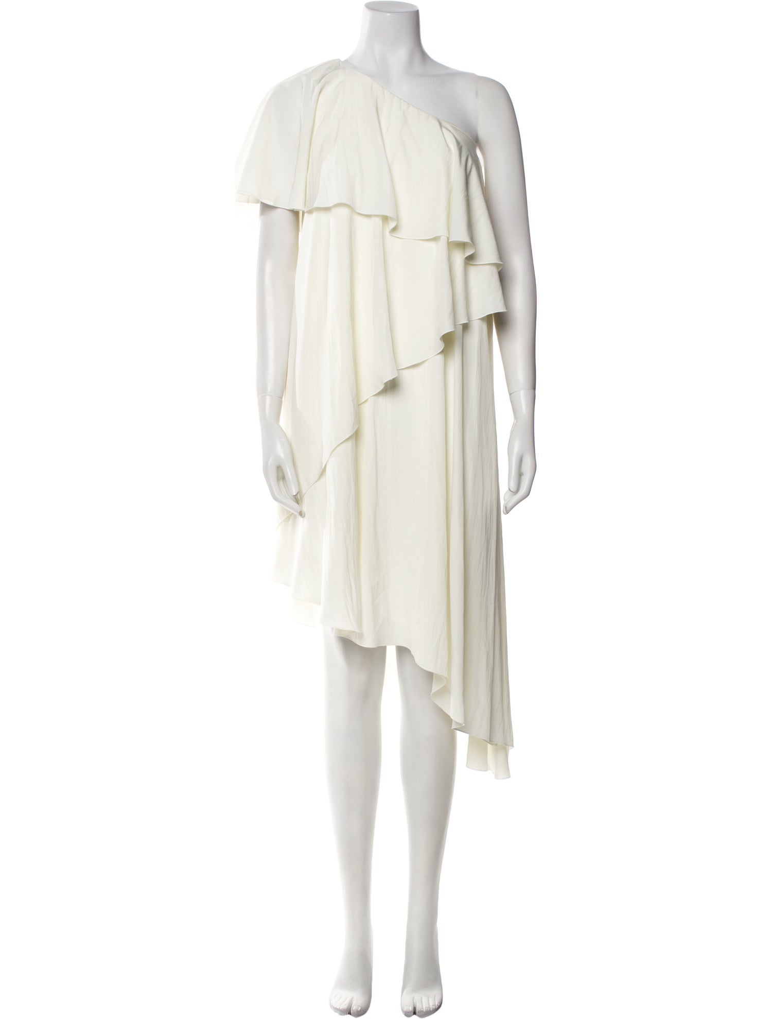 Lanvin One-Shoulder Knee-Length Dress