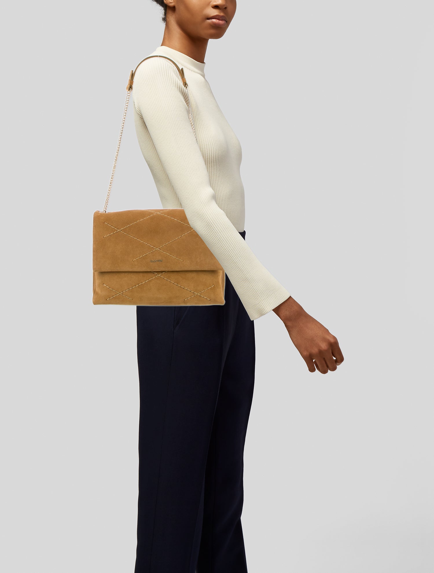 Lanvin Suede Shoulder Bag