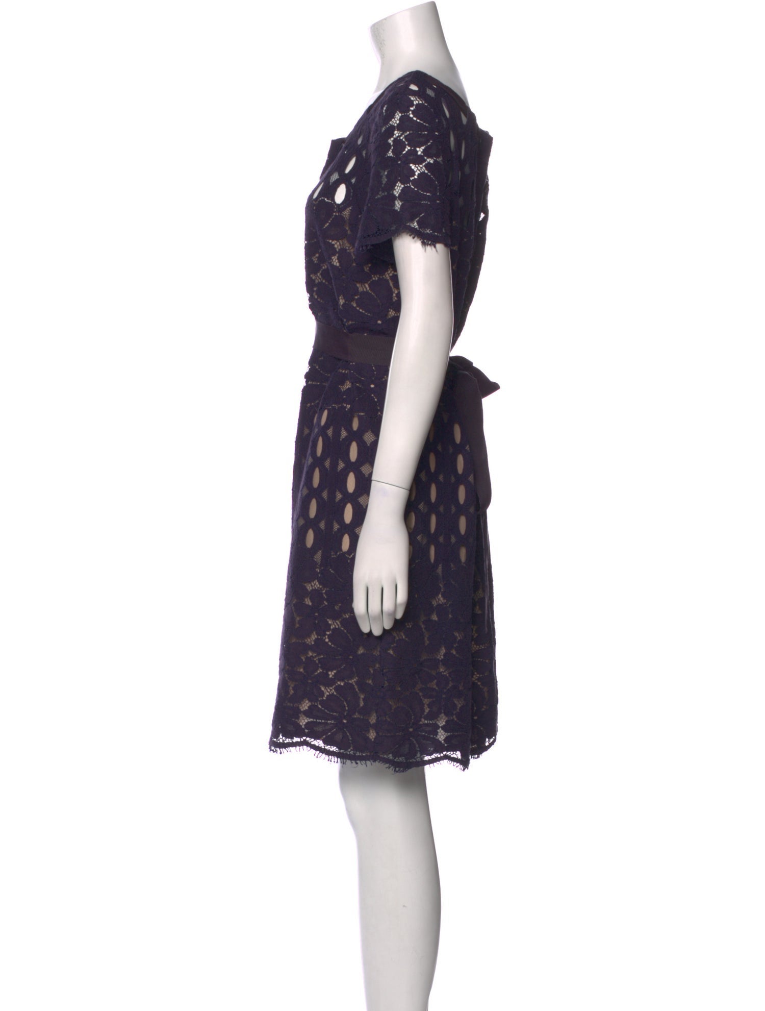 Lanvin Lace Pattern Mini Dress