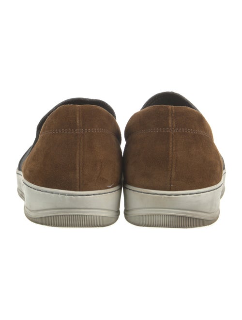 Lanvin Suede Colorblock Pattern Loafers