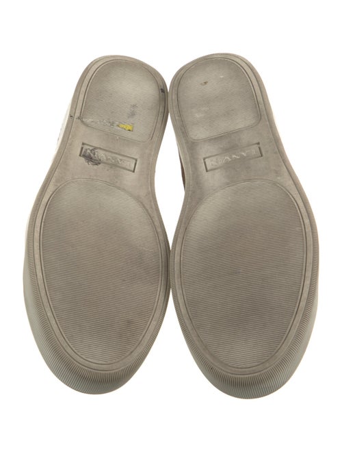 Lanvin Suede Colorblock Pattern Loafers