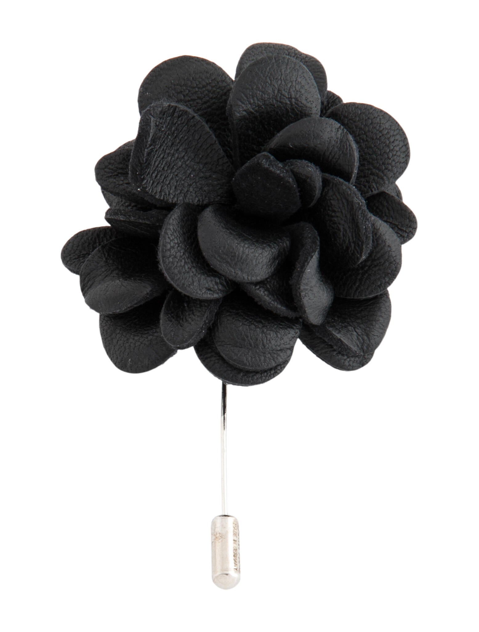 Lanvin Leather Flower Lapel Pin