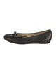 Lanvin Leather Bow Accents Ballet Flats