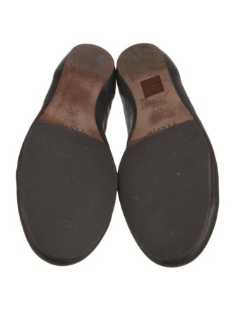 Lanvin Leather Bow Accents Ballet Flats