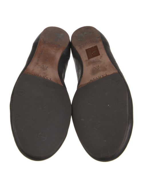 Lanvin Leather Bow Accents Ballet Flats
