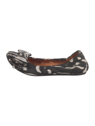 Lanvin Printed Bow Accents Ballet Flats