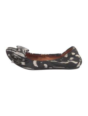 Lanvin Flats Printed Bow Accents Ballet IT 36 | 6