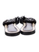 Lanvin Satin Crystal Embellishments Slides