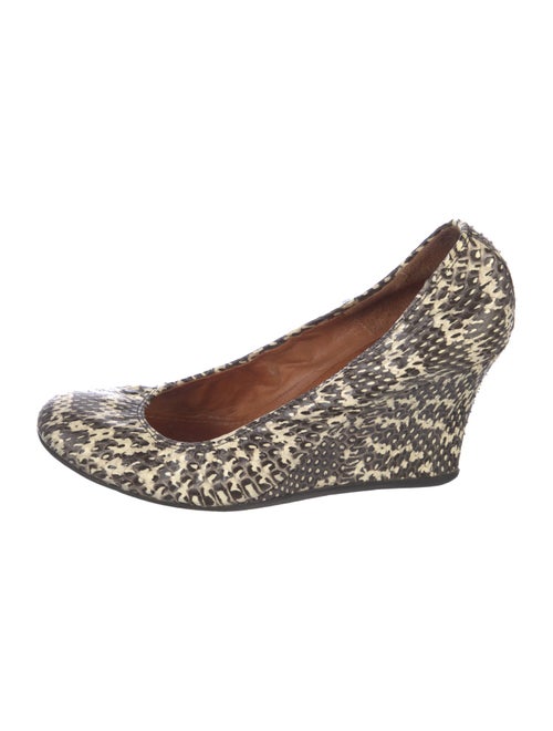 Lanvin Python Animal Print Pumps