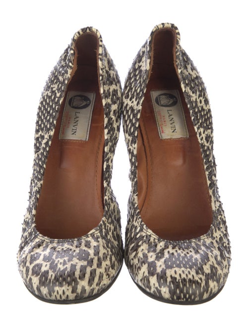 Lanvin Python Animal Print Pumps