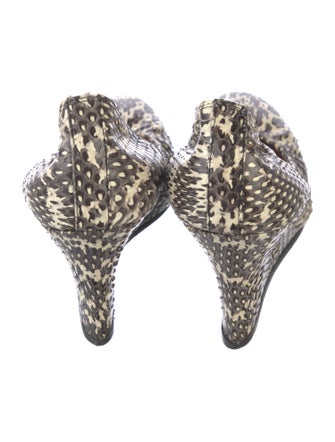 Lanvin Python Animal Print Pumps