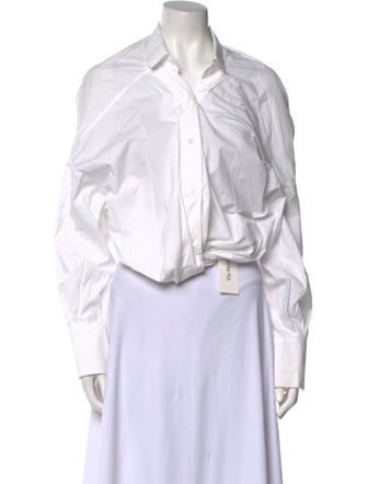 Lanvin Long Sleeve Crop Top