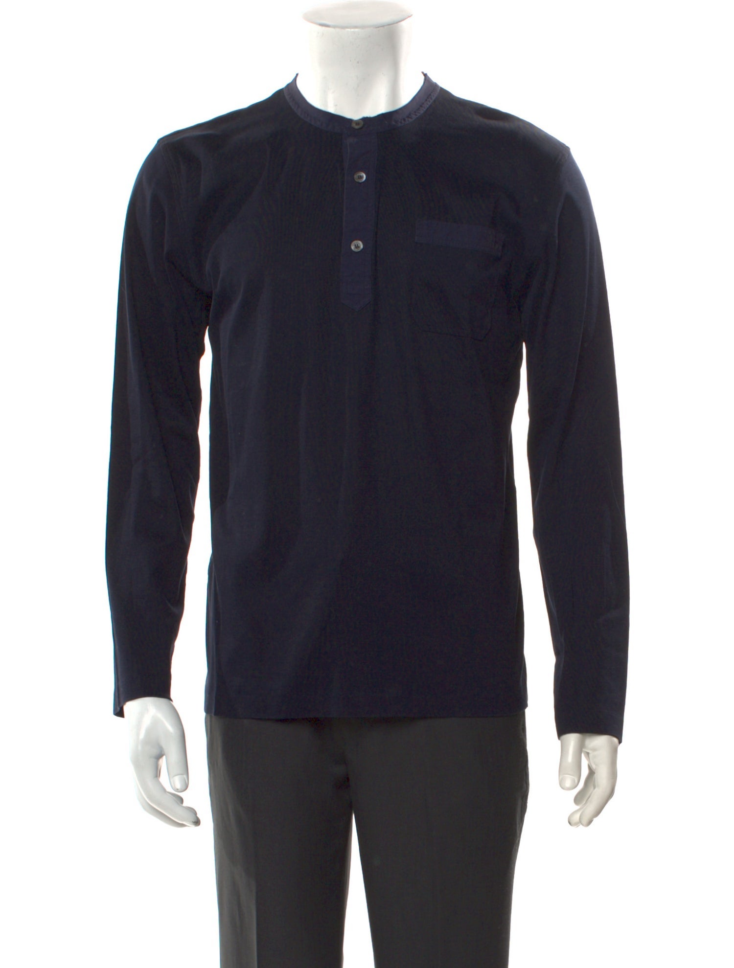 Lanvin Crew Neck Long Sleeve Henley