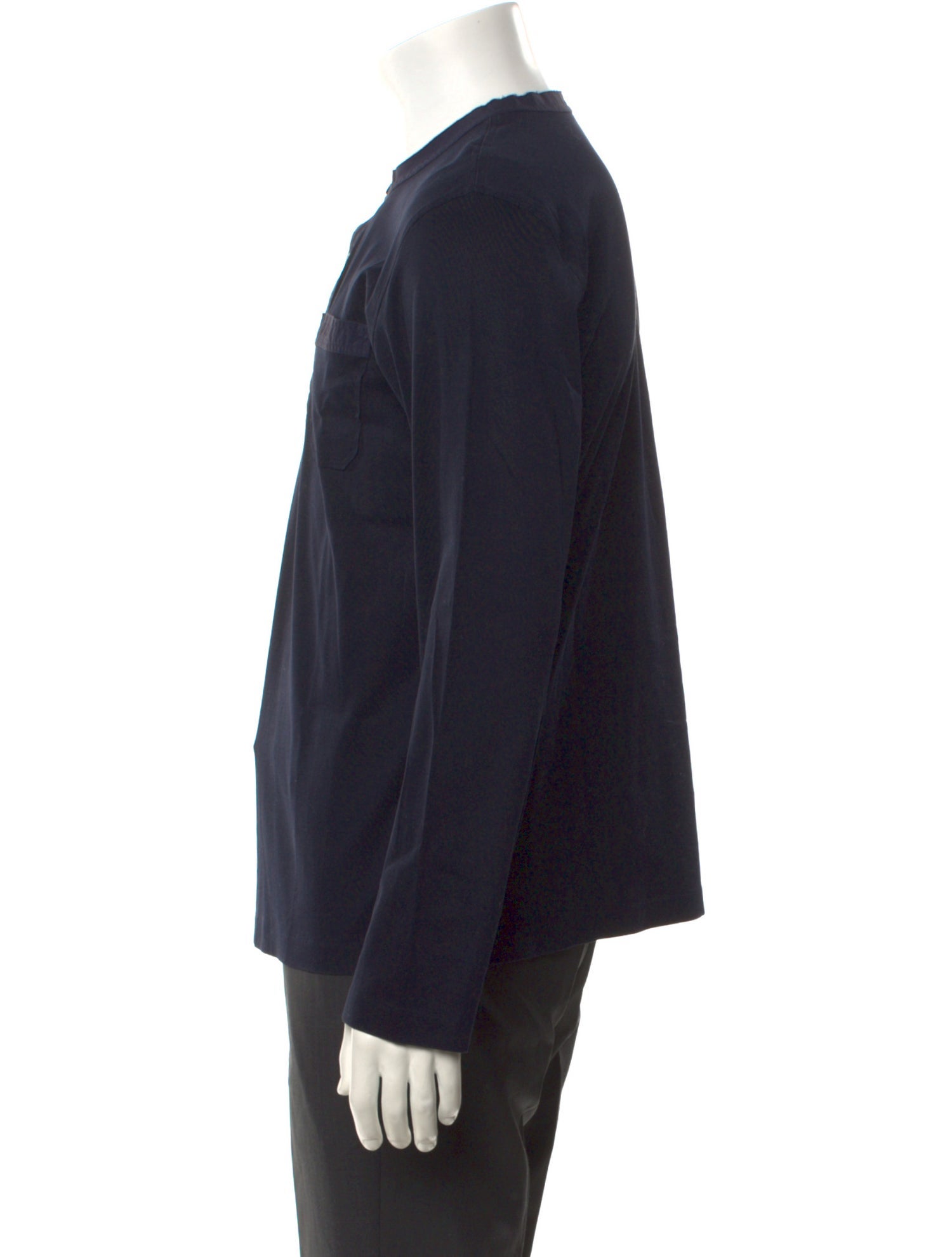 Lanvin Crew Neck Long Sleeve Henley