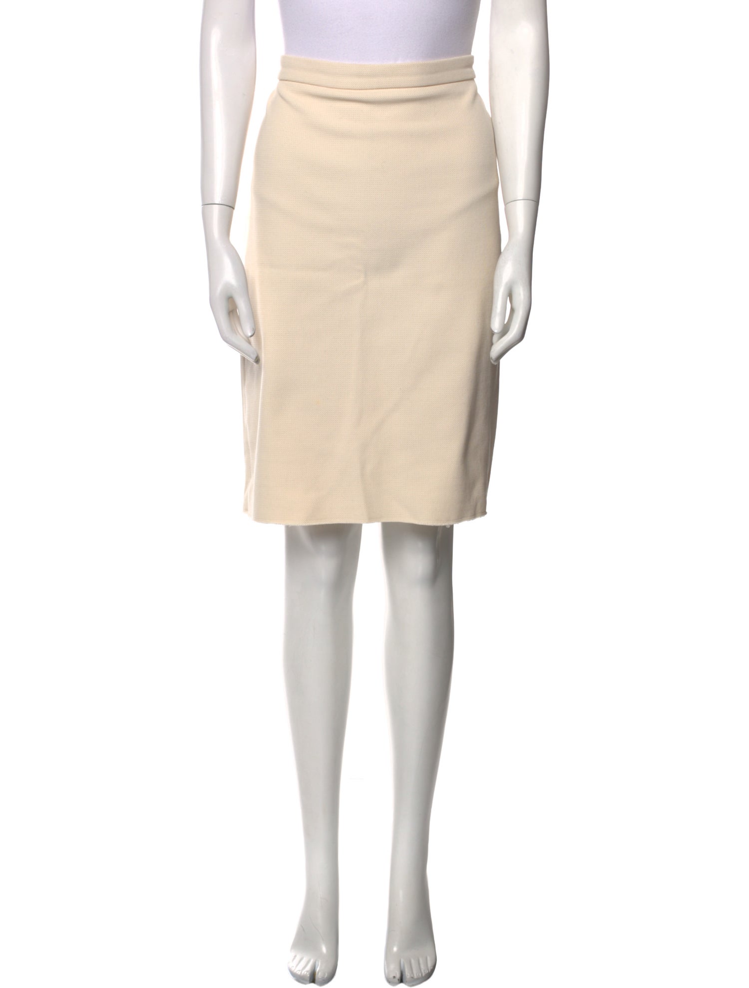 Lanvin Raw-Edge Trim Knee-Length Skirt