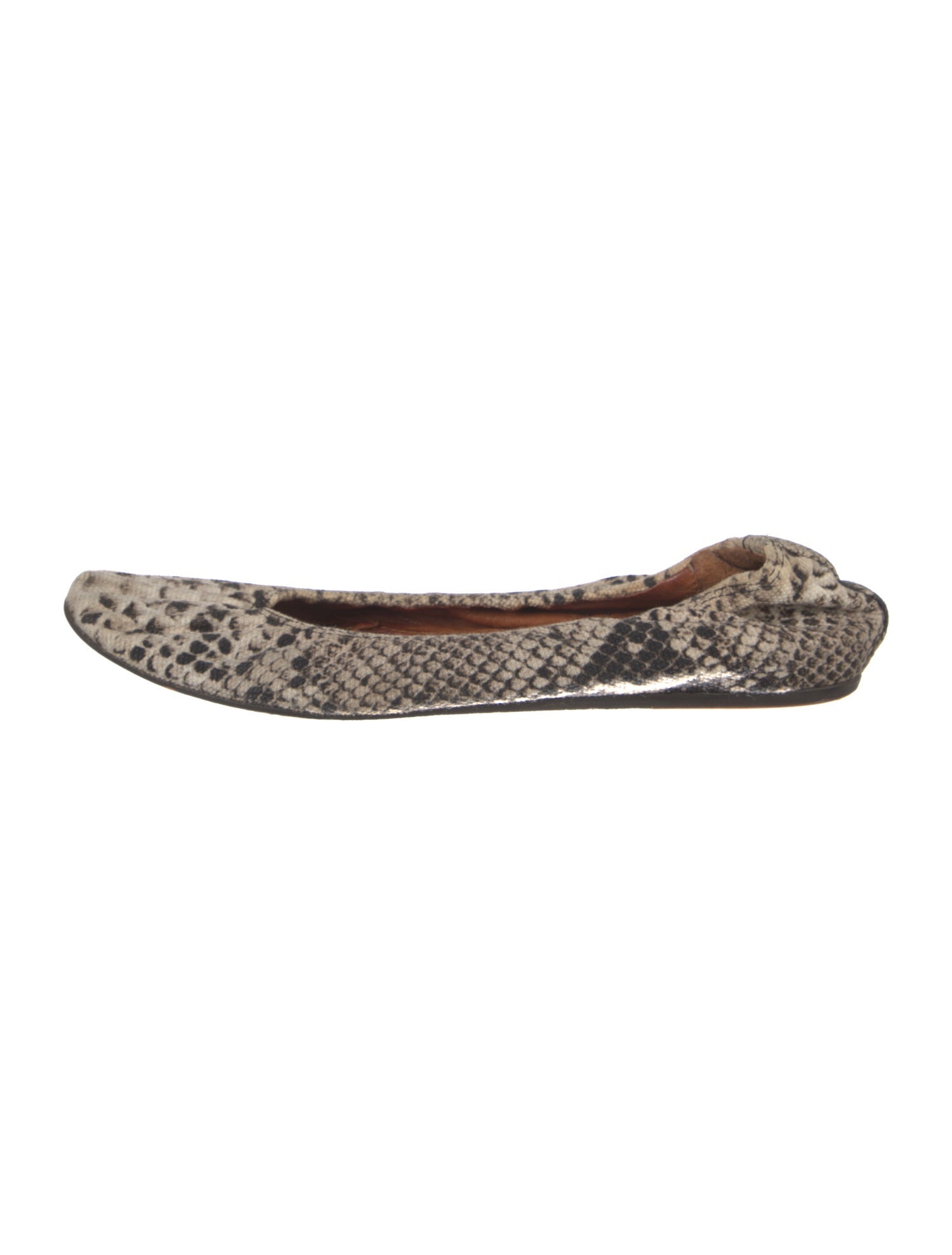 Lanvin Canvas Animal Print Flats