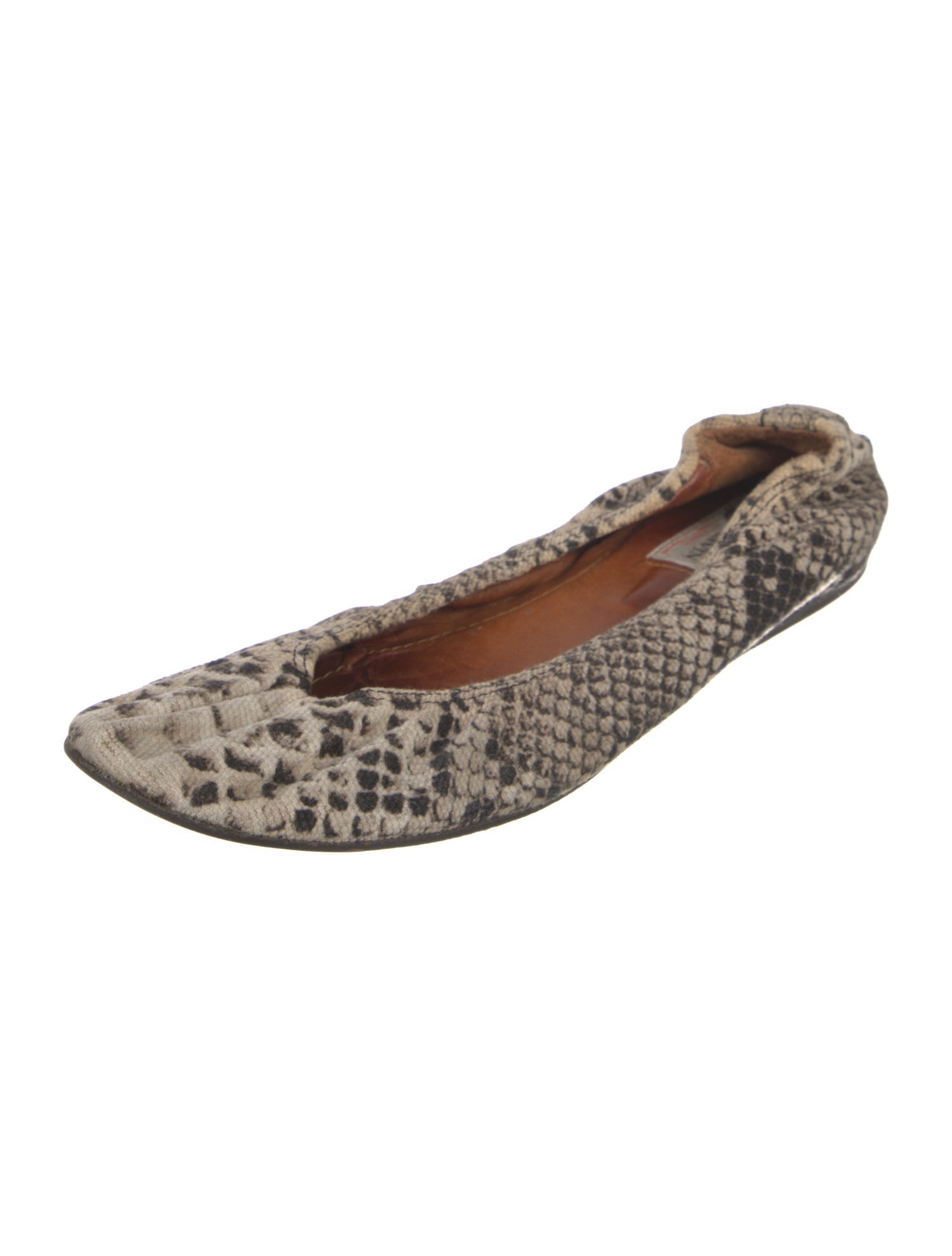 Lanvin Canvas Animal Print Flats