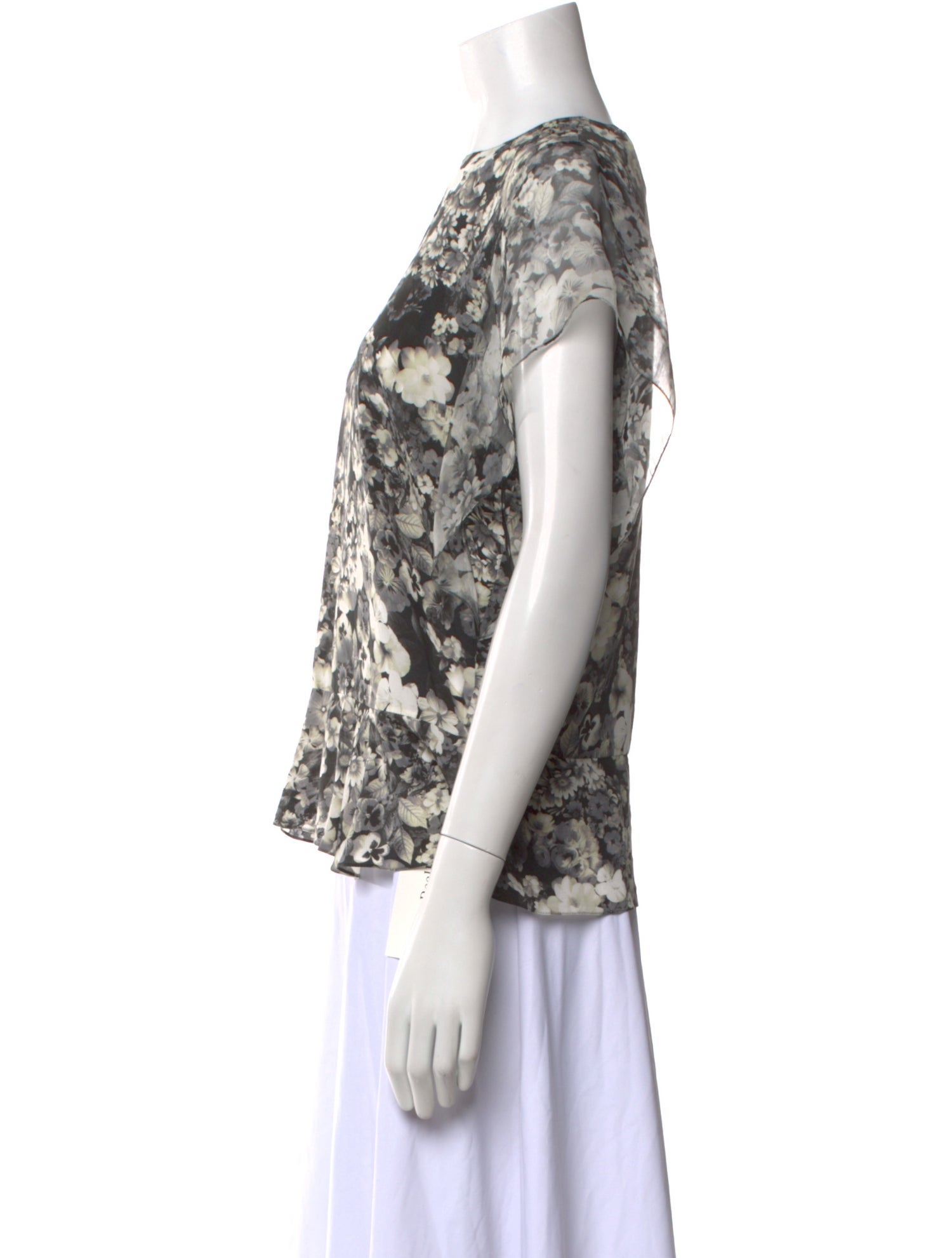 Lanvin Silk Graphic Print Blouse