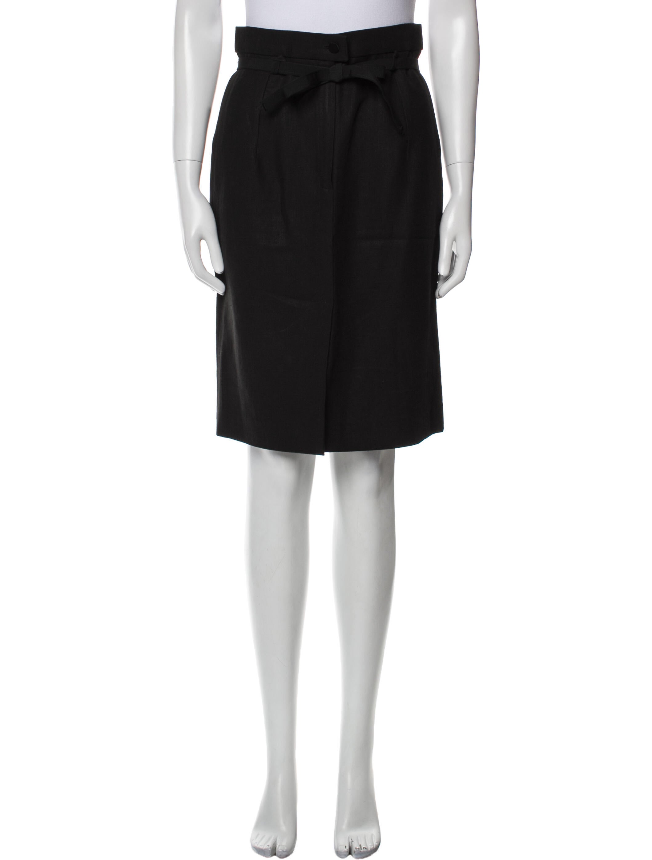 Lanvin Linen Knee-Length Skirt