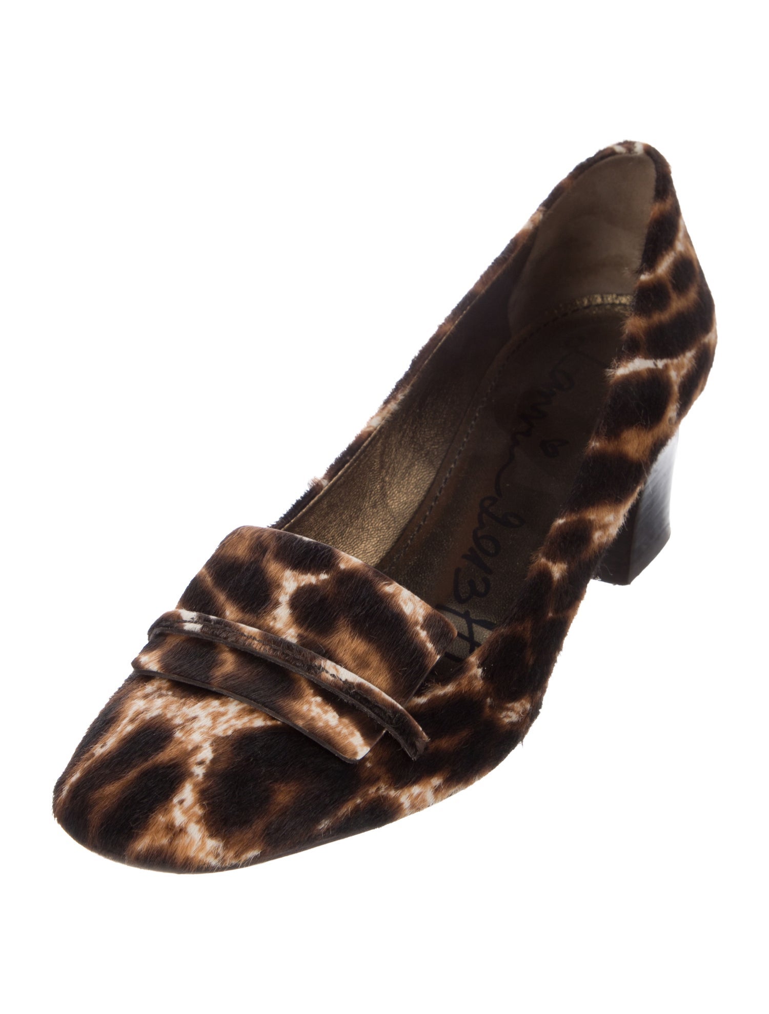 Lanvin Ponyhair Printed Pumps